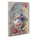 Still Life With Flowers Vol.2 By Jan Van Huysum Canvas Print for Living Room Bedroom Home Office Décor, Wall Art Picture Ready to Hang, 30 x 20 Inch (76 x 50 cm)