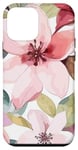 Coque pour iPhone 12 mini Fleurs aquarelle douces en rose et mauve