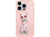 Nimmy Iphone 15 Pro 6.1" Case Pink Glasses Cool Cat