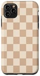 Coque pour iPhone 11 Pro Max Grand damier rétro beige clair classique