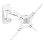 TV or Monitor Wall Mount Bracket White With Arm, Tilt & Swivel up to 39" Screens