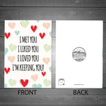 Anniversary Birthday Valentines Card For Boyfriend Girlfriend Husband Wife