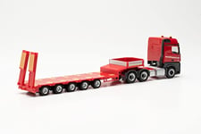 Herpa Modèle de Camion Mercedes-Benz Actros Bigspace 6 x 4 Train Semi-Profond Morschhäuser, fidèle à l'échelle 1:87, modèle Camion pour Diorama, modélisme, pièce de Collection, décoration Miniature