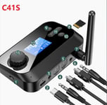 6 in 1 Long Range Bluetooth 5.1 Audio Lähetinvastaanotin RCA 3,5 mm AUX USB Dongle Langaton stereosovitin PC TV kuulokkeille