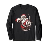 Santa Archery Shooting Sport Lover Archer Christmas Pajama Long Sleeve T-Shirt