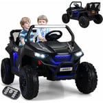 GOPLUS Voiture électrique Enfants 3-8 Ans 2 Portes avec Télécommande 2,4G, Lumières et Musique, 12V Quad Buggy Tout Terrain,Véhicule Jusqu’à 60kgpour