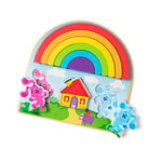 Melissa & Doug Blue's Clues & You Puzzle à empiler Arc-en-Ciel en bois |Jouet éducatif |super cadeau pour garçon ou fille