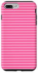 Coque pour iPhone 7 Plus/8 Plus Rose rayé Girly Esthétique Preppy Stripe