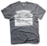 Hybris Budweiser Washed Logo T-Shirt (DarkGrey,L)