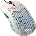 Gaming Model O Souris de jeu filaire - 67 g, design super léger en nid d¿abeille, RGB, Capteur Pixart 3360, Switches Omron, Ambidextre - Blanc brillant