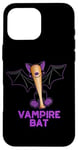 Coque pour iPhone 16 Pro Max Jeu de mots amusant en forme de chauve-souris vampire