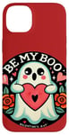 Coque pour iPhone 14 Plus Be my Boo Illustration fantôme Saint-Valentin