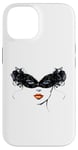 Coque pour iPhone 14 Masque vénitien, joli visage, femme, Venise, Italie