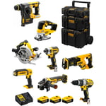 Kit DWK805 (DCD996 DCH273 DCG405 DCF887 DCS334 DCS367 DCS570 DCL050 3 x 5,0 Ah DCB115 Caddy 3en1) - Dewalt