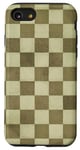 Coque pour iPhone SE (2020) / 7 / 8 Motif damier vintage vert sauge clair