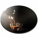 Round Mouse Mat - Espresso Coffee Shop Cafe Machine Office Gift #21699