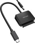 Câble Adaptateur De Disque Dur Usb C Vers Sata Iii,Convertisseur Sata Vers Usb C 5Gbps,Connecteur De Disque Dur Externe Pour Hdd/Ssd 2.5''/3.5'',Adaptateur D'Alimentation Inclus