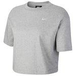 Nike W NSW ESSNTL Top SS LBR T-Shirt Femme DK Grey Heather/White FR : XS (Taille Fabricant : XS)