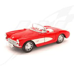 FR- Welly CHEVROLET CORVETTE 1957 RED/WHITE 1:24 - WE0251