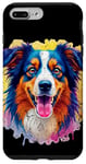 Coque pour iPhone 7 Plus/8 Plus Berger australien Femmes Hommes Enfants Chien Aussie Art Portrait