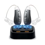 JINGHAO Amplificateur De Son Rechargeable - Paire d'amplificateurs sonores personnels pour contours d'oreille (grey1)