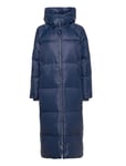 Dinamw Luna Long Down Jacket Blue My Essential Wardrobe