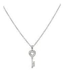 AMEN TI AMO Key necklace with cubic zirconia