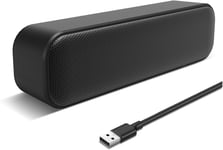 USB Computer Speaker,Wired Mini Soundbar Speaker,Laptop Stereo Speaker with B 