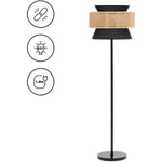 Lampe de salon sur pied abat-jour en rotin 40 w hauteur 153 cm - Luminaire sur pied