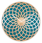 neXtime 3149TQ Sun Large Horloge Bois Turquoise 50 x 50 x 5 cm