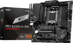 Pro B650M-A Wifi Proseries Carte Mère Amd Ryzen 8000/7000, Am5, Ddr5, Pcie 4.0, M.2, Sata 6 Go/S, Usb 3.2 Gen 2, Hdmi/Dp, Wi-Fi 6E, Bluetooth 5.3, Lan 2,5 Gbit/S, Matx