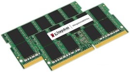 Kingston Technology ValueRAM 64GB 5600MT/s DDR5 Non-ECC CL46 SODIMM (Kit de 2) 2Rx8 KVR56S46BD8K2-64 Mémoire d’Ordinateur Portable