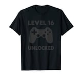 Mens Level 16 Unlocked Gaming Gamer 16th Birthday For Boy & Girl T-Shirt