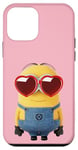 Coque pour iPhone 12 mini Minions Cute Bob In Love Heart Shaped Glasses Portrait