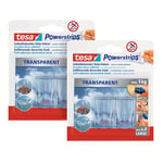 tesa Powerstrips Crochets Déco - Crochets Adhésifs pour la Décoration des Fenêtres et des Miroirs - Maintient jusqu'à 1 kg - 1 x 2 Crochets - Lot de 2