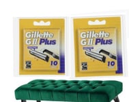 Gillette Lames de Rasoir Homme GII Plus Lubrastrip,  10 lames de rasoirsPlus X 3