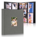 DazSpirit Album Photo Pochettes 10x15 pour 600 Photos(Photo 6 Pouces), Grand Format, Couverture en Lin Naturel, 60 feuilles/120 pages, Album Photos Idéal pour Famille, Mariage, Voyage et Bébé