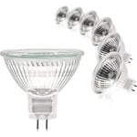 MR16 Spotljuslampa, 12V 20W Ljuslampa, GU5.3 Glödlampa Dimbar MR16 Ljuslampa, 2-polig Halogenlampa Varmvit 2700k Pack med 6 (FMY)