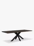 John Lewis Ripley Fixed Dining Table, Straight Edge, Solid Oak Dark Oil