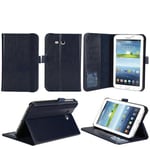 Housse Cuir Style luxe Ultra Slim tablette Samsung Galaxy Tab 3 7.0 Lite T110N 8 Go ou 16 Go (Wifi) bleue avec stand - Etui coque bleu XEPTIO authentique Samsung Galaxy Tab 3 7 Lite - Accessoires pochette de protection XEPTIO cover : Exceptional case !