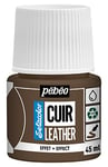 PEBEO - Setacolor Cuir - Peinture Acrylique pour Cuir et Similicuir – Personnalisation Sac, Chaussure, Sneaker - Résistance rayures, pliures, frottements - Effet Métal - Métal Bronze - 45 ml