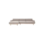 Reson 2 Seater Sofa With Left Chaiselong, Re-wool 218/natural Oiled Oak