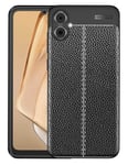 Samsung Galaxy A05      Leather Texture Case    Black