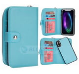 Apple iPhone XS Max Zipper Wallet Case LightBlue