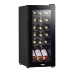 Baridi 18 Bottle Wine Cooler Fridge With Digital Touchscreen & LED Black DH6