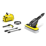 Bundle of Kärcher K 3 Horizontal Pressure Washer + Kärcher WB 7 Plus 3-in-1 Corded Electric Wash Brush, 3 Functions: Foam Jet, High-Pressure Flat Spray Nozzle, Soft Brush