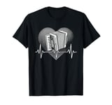 Heartbeat Accordion Accordionist Musician Instrument T-Shirt