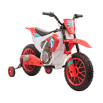 Kids Electric Ride On Motorbike Childrens 12v Bike Training Wheels 3-5 Years Red