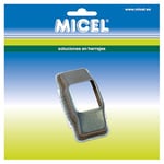 MICEL - 91770 - Boîtier de protection pour guide de ruban de volet roulant en acier, finition aluminium, 72 x 40 x 21,5 mm