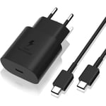 25W snabbladdare + USB C-kabel för SAMSUNG S22 5G-S22 ULTRA 5G-S21 FE 5G-S21-S21 PLUS-S20 FE-S20-NOTE 20- A53 5G - A52 I